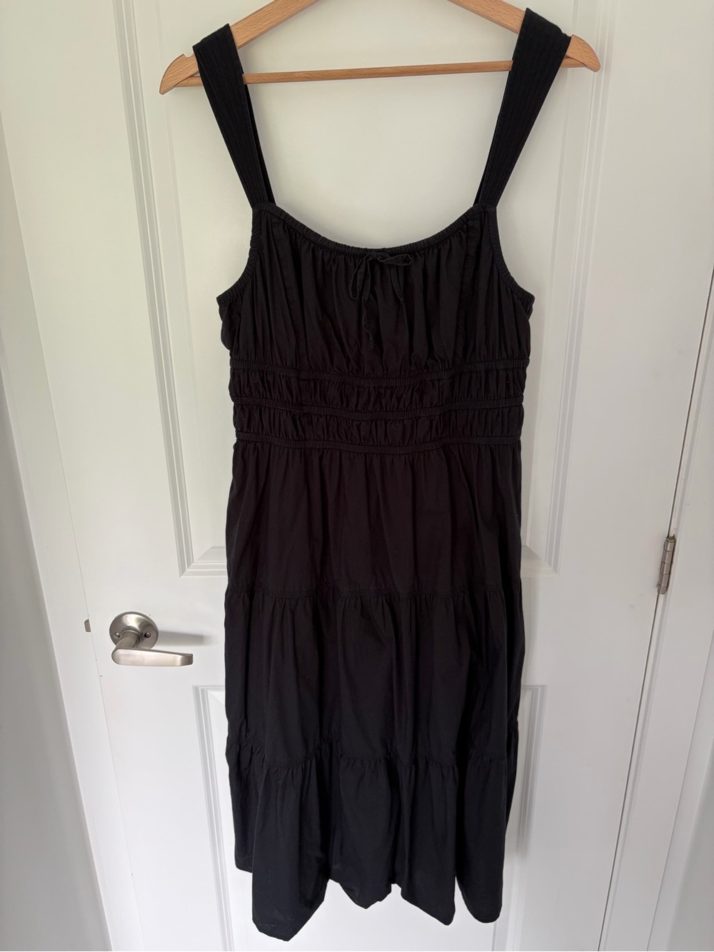 Sunday Best Black Tiered Midi Dress